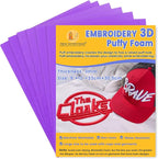 New brothread - 16 Options- 6PCS Embroidery Puffy Foam 9″x12″ Large Size 3MM by Newbrothread