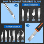 DIYSELF 100 PCS Exacto Knife Blades, SK5 Carbon Steel #11 Exacto Blades Refill - Image 5