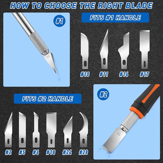 DIYSELF 100 PCS Exacto Knife Blades, SK5 Carbon Steel #11 Exacto Blades Refill - Image 5