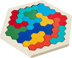 Coogam Wooden Hexagon Puzzle for Kid Adults - Image 4