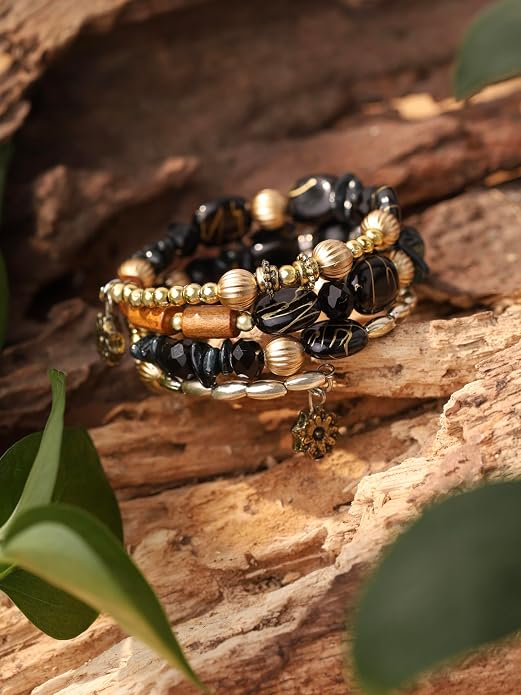 MINACHI Summer Boho Retro Style Multilayer Wrap Irregular Beads - Image 6