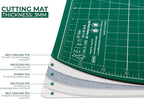 Elan Cutting Mat A1 Green, Large Self Healing Cutting Mat 24 x 36 Inch - Image 3