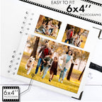 Bstorify Square Scrapbook Photo Albums 36 Pages White Thick Paper, Metal Corners - Image 4