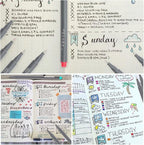 Taotree 24 Fineliner Color Pens, Fine Line Colored Sketch Writing Drawing Pens - Image 4