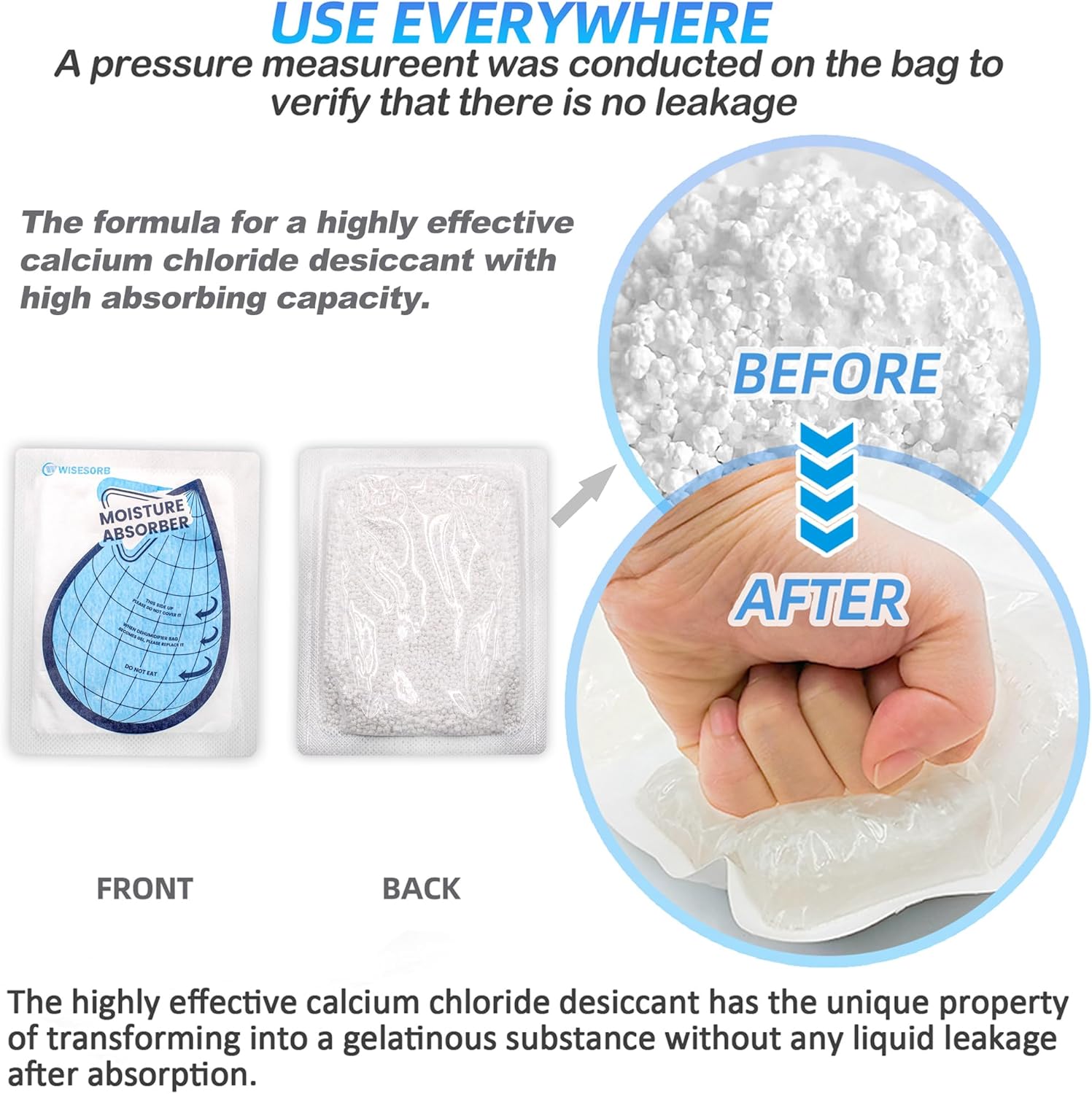 50 Gram 30 Packs Moisture Absorbers for Closet, Dehumidifier for Bedroom Dehumidifier Bags for Bathrooms, Basements, Rvs, Humidity Bags Humidity Packets Moisture Bags for Cars