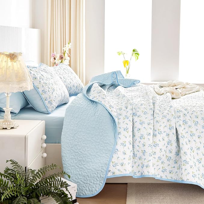 Wake In Cloud - Floral Quilt Set, Coquette Cottagecore Shabby Chic Flower - Image 5