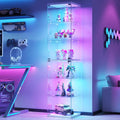 Dystler 6-Tier Glass Display Cabinet, RGB LED Lights & Lock | 66.9" Display Case by CraftYourIdealHomeLife