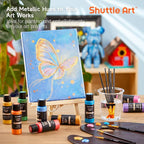 Shuttle Art 30 Colors Metallic Acrylic Paint, Artist Grade Metallic Paint in - Image 2