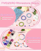 120PCS FIVEIZERO Purple Rhinestone Beads - Image 2