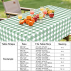 Smiry Rectangle Table Cloth, Waterproof Vinyl Tablecloth - Image 7