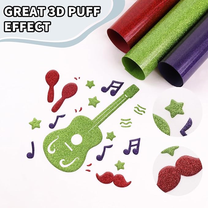 Glitter Puff Vinyl Heat Transfer - Image 3