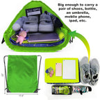 BeeGreen Green Drawstring Backpack Bags Bulk 10 Pack X-Large 22.4" L x 17.5" W - Image 2