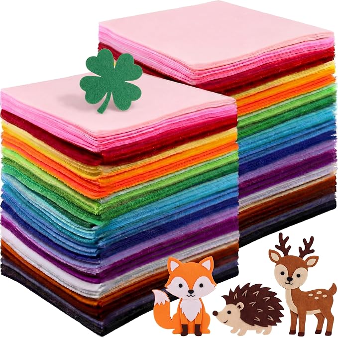 Moukeren 360 Pcs 8 x 8 Inch Felt Sheets Bulk by Moukeren