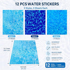 Warmtree 12 Pcs Ripple Water Sticker Materials Diorama Supplies | Pearlescent - Image 2