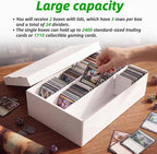 Calenzana 2400-Count Trading Cardboard Card Storage Boxes 2 Pack, 3 Row White - Image 4