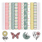 Tintnut Rainbow Stripe Permanent Vinyl 10 Sheets 12x10in Adhesive Vinyl | Boho by Tintnut
