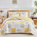 Joyreap 3 Pieces Floral Patchwork Quilt Set King, Soft n Cozy Microfiber Quilt by Joyreap
