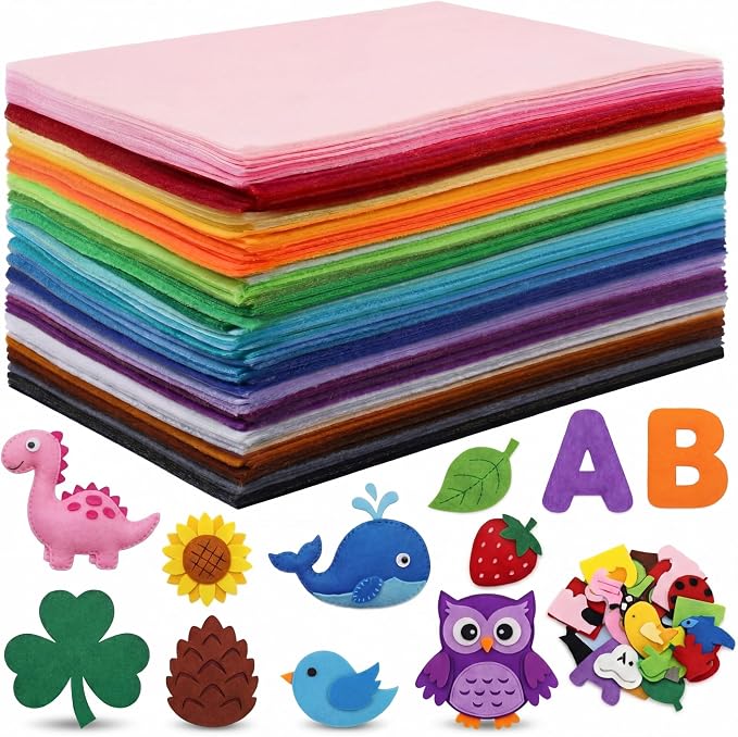 Reginary 120 Pcs 8 x 16 Inch Felt Sheets Bulk by Reginary