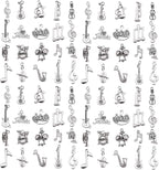 WOCRAFT 60pcs Antique Silver Music Bracelet Charms by WOCRAFT