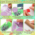UPINS 8Pcs Cocktail Diamond Art Coasters, Summer Beach Diamond Art Coasters - Image 3