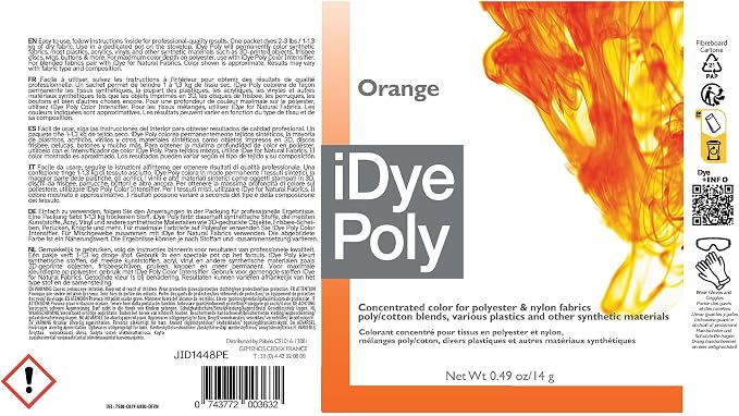 Jacquard iDye Fabric Dye 14 Grams- Poly Orange - Image 2