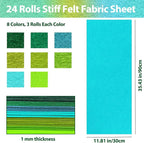 24 Pcs 11.8 x 35.4 Inch Wool Blend Felt Sheets - Image 2