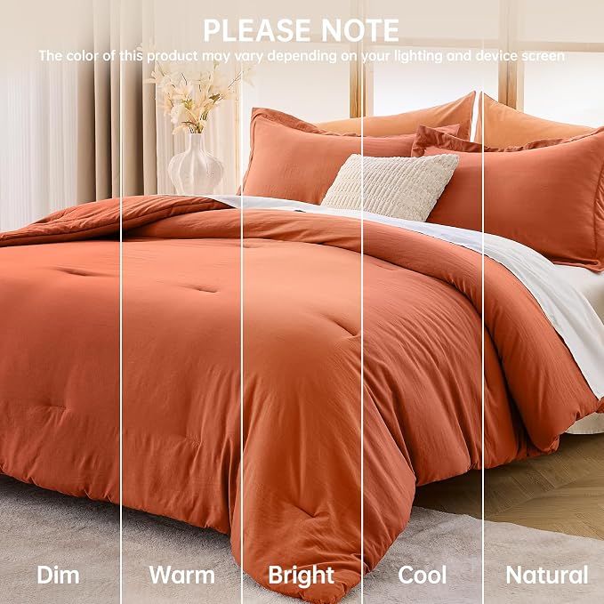 MUXHOMO Queen Comforter Set, All Season Ultra Soft Down Alternative Bedding - Image 9