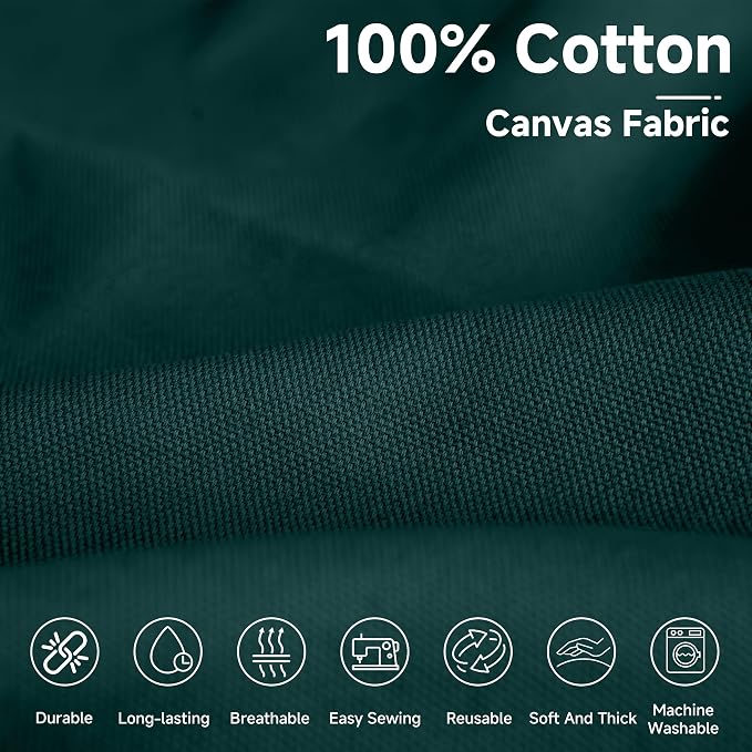 Simple&Opulence 100% Cotton Canvas Fabric 10oz. 59 Inch by The Yard, Nature - Image 2