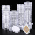 180P Clear Plastic Coin Capsules, Dollar Coin Holder, 40mm Silver Coin Storage by Utron