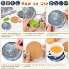 Gemozaic 8PCS Diamond Art Coasters Kit, Moon Night Landscape Diamond Painting - Image 7