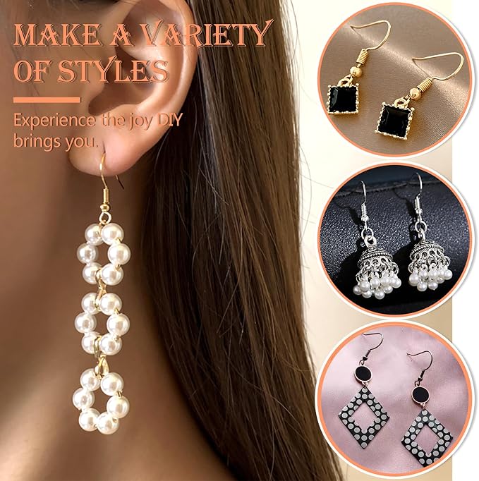 TOAOB 150pcs 5 Colors Earring Hooks Kit Hypoallergenic Ear Wires and 1000pcs - Image 3