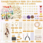 TOHONGADON 674 Pcs Lip Gloss Charms, Keychain Making Kit, Bag Charm Kit - Image 2