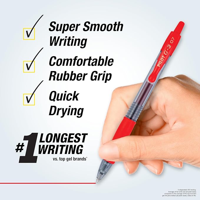 Pilot G2 Premium Gel Roller Pens, Fine Point 0.7 mm, Journaling & Office Writing - Image 2