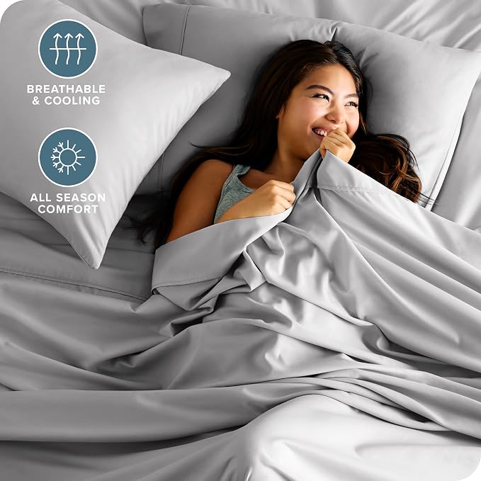 Bare Home Split Head Flex King Sheet Set - Image 4