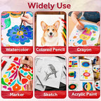100 Sheets Watercolor Paper Bulk，5 x 7 Inch Cold Press 140 lb/300 GSM Water - Image 7