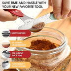 Spring Chef Stainless Steel Metal Magnetic Measuring Spoons Set of 8 - Image 5