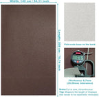 Brown Faux Leather Fabric 79"×55" Lychee Grain Upholstery Vinyl - Image 4