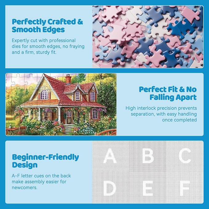 300 Piece Jigsaw Puzzle for Adults, Floral Countryside Jigsaw Puzzle, - Image 4