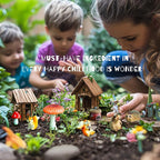 Fairy Garden Accessories, 7 Pieces Squirrel & Hedgehog Resin Figures - Image 3