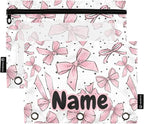 Custom Cute Bows Pink Pencil Pouch by BOENLE-WELCOMEYOURCOMING