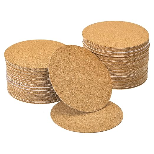uxcell 100 Pcs Self-Adhesive Cork Round by uxcell