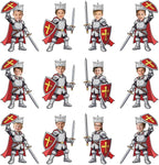 48 Set Medieval Knight Cutouts by gisgfim
