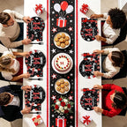 96Pcs Red and Black Party Decorations Happy 14th Birthday Plates and Napkins - Image 7