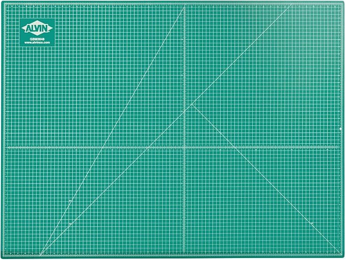 ALVIN GBM Self-Healing Cutting Mat 36 x 48 inch | Double-Sided Green/Black | by Alvin