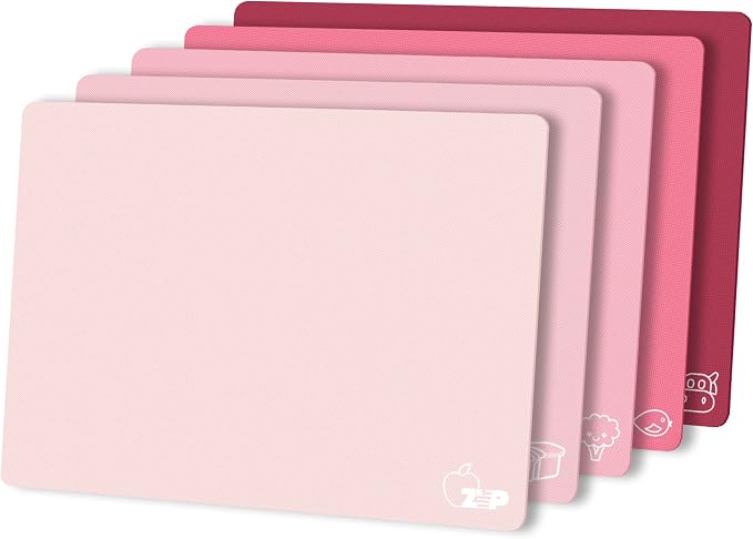 ZVP Flexible Plastic Cutting Board Set of 5 Gradient Color, Colorful Chopping by ZVP