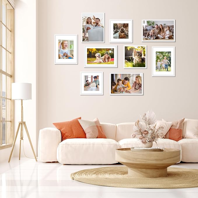 FIXSMITH 12x12 Picture Frame White Set of 2, Photo Frame - Image 7
