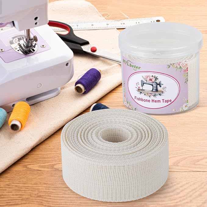 Fishbone Hem Tape for Sewing 2.5 Yards Edge Roller for Chiffon & Thin Fabrics - Image 6