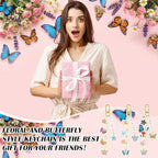 CraftyDream 558 Pcs Flower Keychain Making Kit DIY Butterfly Floral Bag Charm - Image 5