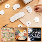 Neworkg 600 PCS Hexagon Piecing Paper Templates, 1.25" White Paper templates - Image 5
