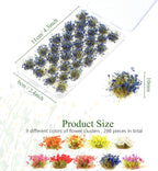 288 Pcs Static Grass Tuft Flower Cluster Vegetation Groups Self Adhesive - Image 2